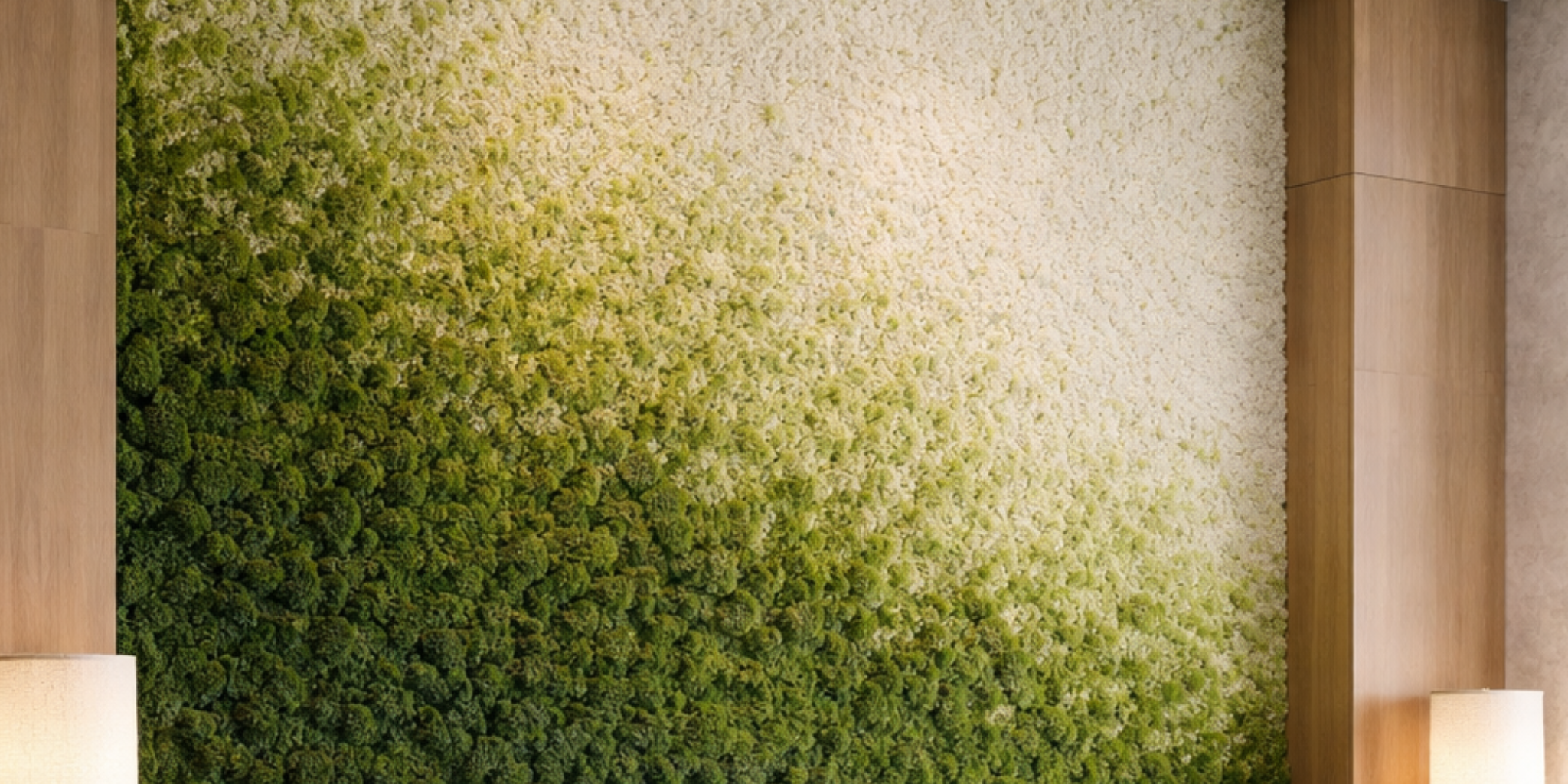 Moss wall in a modern interior setting | Fleur Reverie